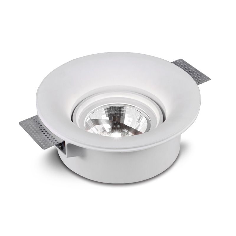 Downlight Redondo Empotrable a Techo Base Gu10 GYMSUM 06-9442-10