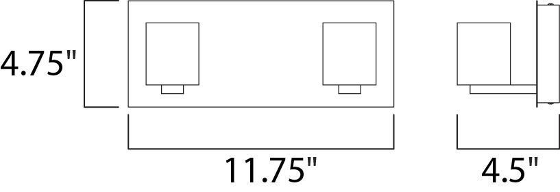 Blocs-LED-2-Light-Wall-Mount 3000K E32032_18PC - Image 2