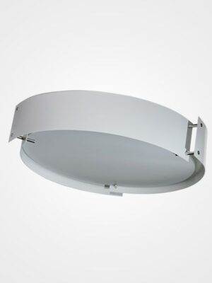 PLAFON CUERPO EN ALUMINIO VIDRIO ESMERILADO PLANO