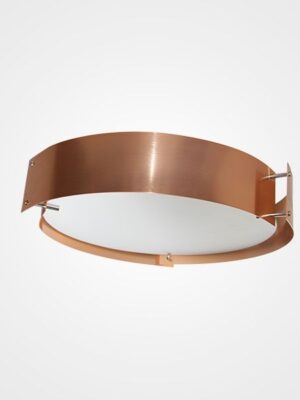 PLAFON CUERPO EN ALUMINIO VIDRIO ESMERILADO PLANO