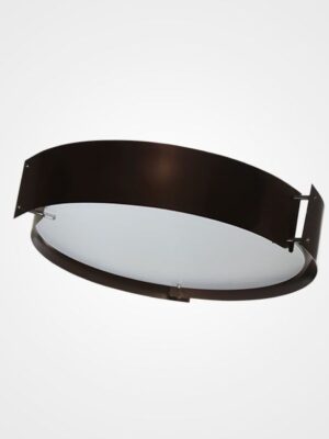 PLAFON CUERPO EN ALUMINIO VIDRIO ESMERILADO PLANO