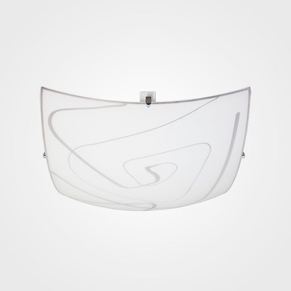 PLAFON CUERPO EN LAMINA DE ACERO VIDRIO MATE DECORADO