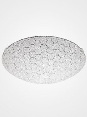 PLAFON CUERPO EN LAMINA DE ACERO VIDRIO MATE DECORADO