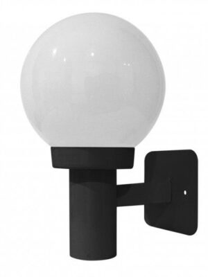 am6negro-blanco Luminario para muro Cristal Opalino Base E27 AM6N