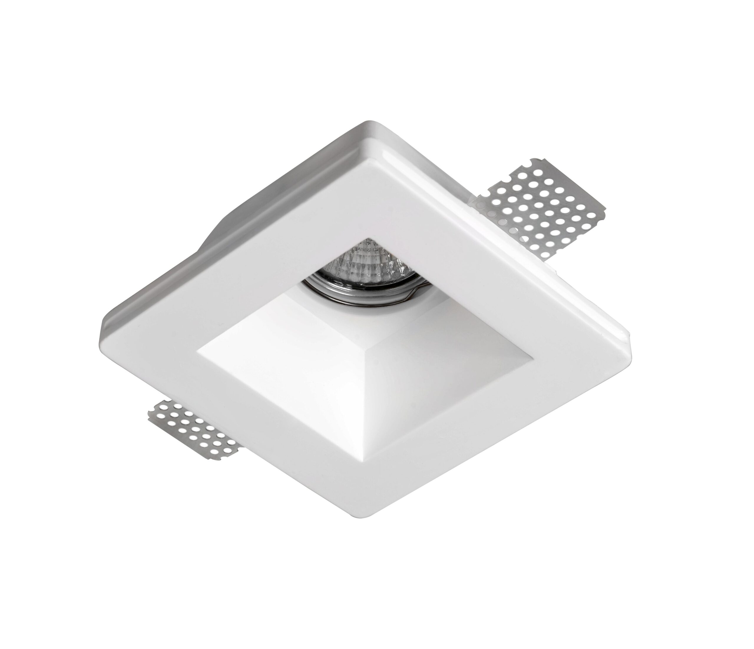 Downlight Cuadrado Empotrable a Techo Base Gu10 GYMSUM 06-9129-10
