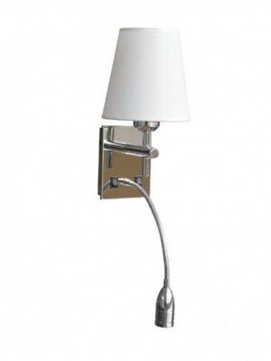productos_normal_72cf5a5a9 Zimmer Luminario Pared acabado cromo y pantalla tela blanca 1 luz Base E27 Q13102-CH