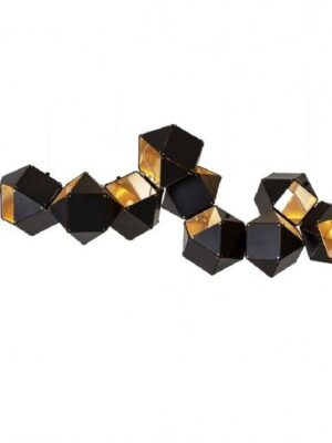 productos_normal_73cf5eed5 Cube Pendant acabado negro mate e interior oro 10 Luces E12 Q63610-BL