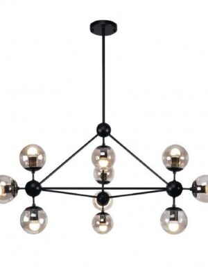 productos_normal_eb352a4e9 Miró Pendant E26 acabado cristal y metal negro mate 10 Luces Q16081-BK
