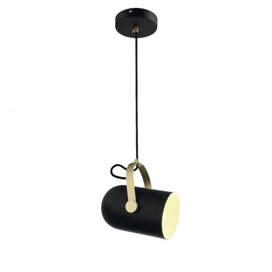 Pixel Pendant E27 acabado negro mate y oro 1 Luz Q60665-BK