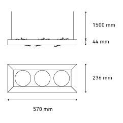 Luminaria Suspendida ALPHA III LED AR111 MAGG - Image 2
