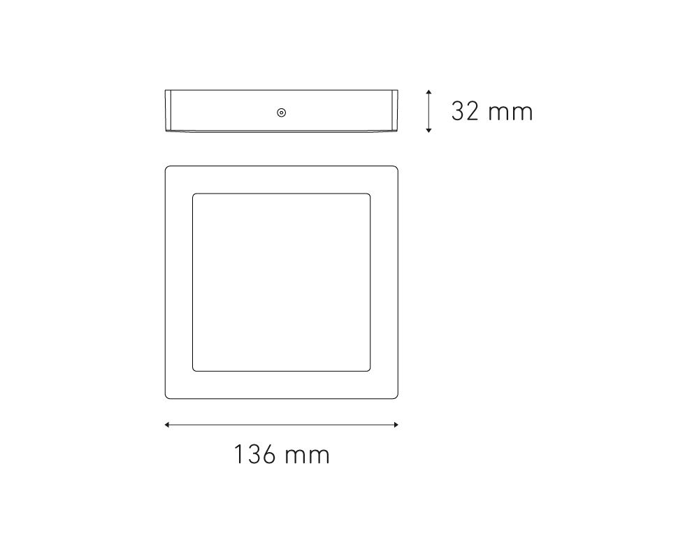 Sobreponer Downlight SQ 9W FLAT S LED Magg - Image 2