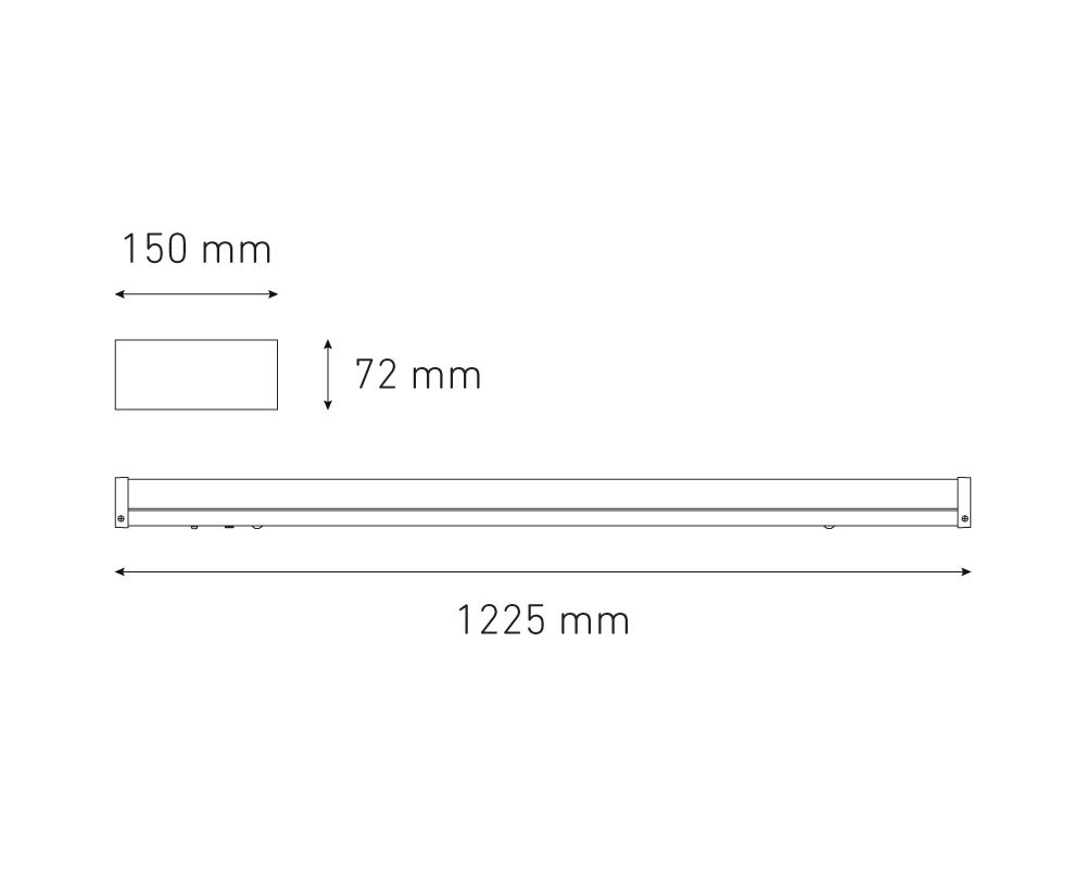 Sobreponer a Techo MINI TRACK T8 LED Opalino 2x16 W Magg - Image 2