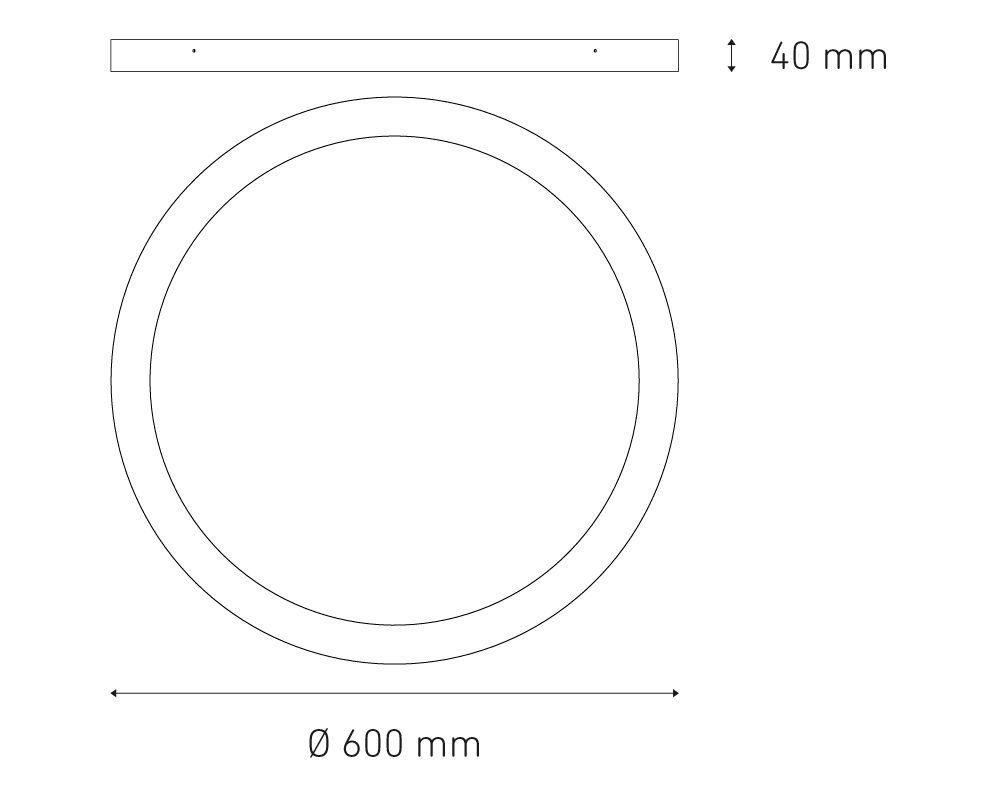 Sobreponer Downlight LUNA 45W FLAT S LED Magg - Image 2