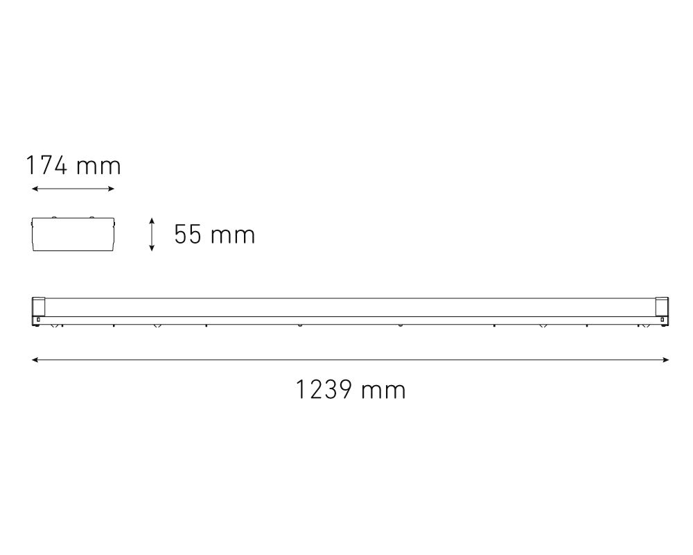 Gabinete Sobreponer TRACK LED 2x16w LED MAGG - Image 2