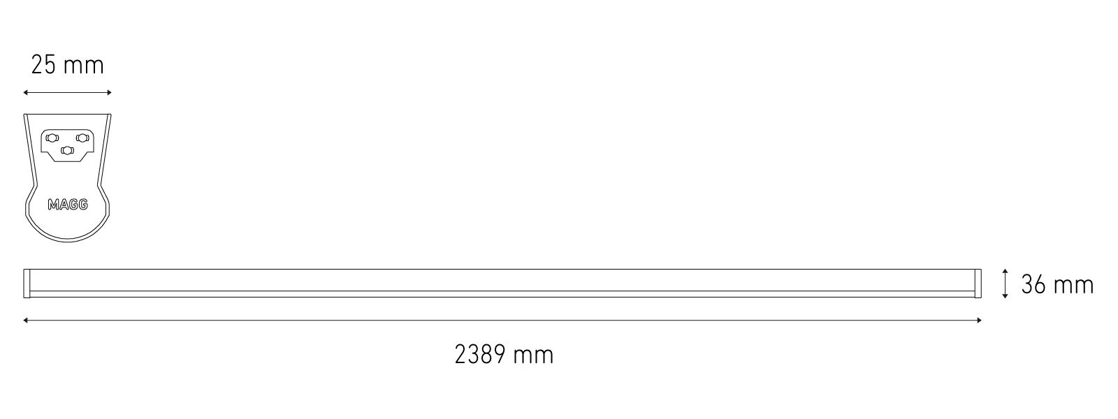 Sobreponer a Techo BL STICK 2400 LED 42W Magg - Image 3