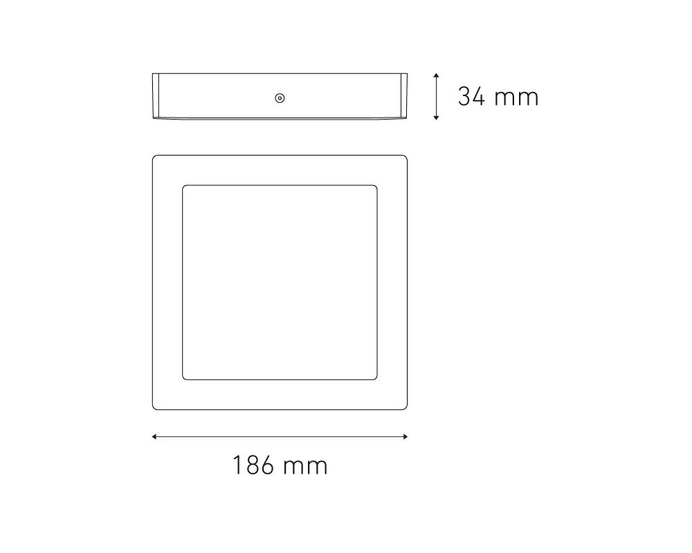 Sobreponer Downlight SQ 13W FLAT S LED Magg - Image 2