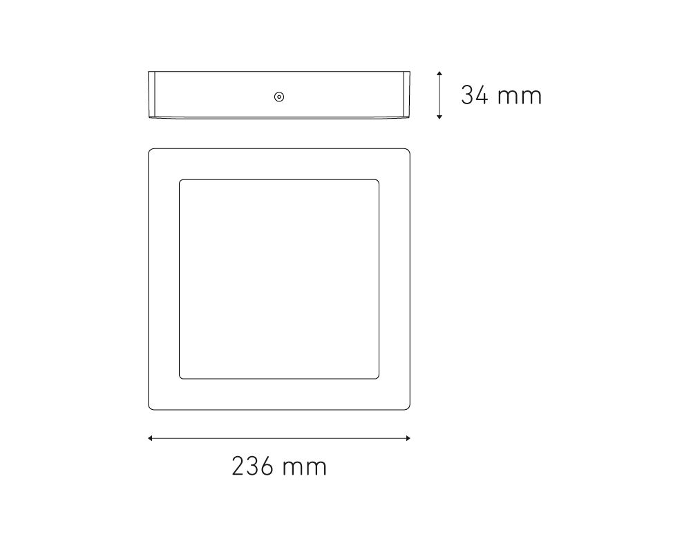 Sobreponer Downlight SQ 18W FLAT S LED Magg - Image 2