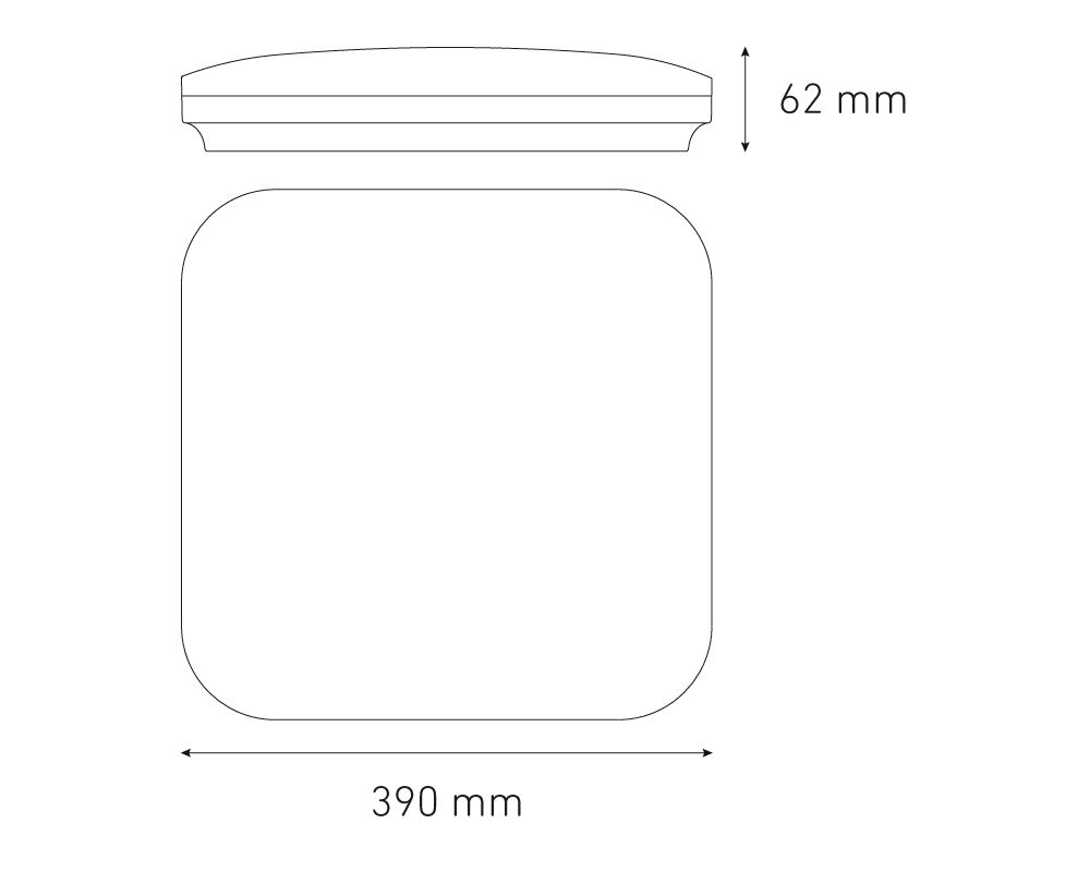 Luminaria para Sobreponer CL SQ 400 LED 25W Chocolate MAGG - Image 2