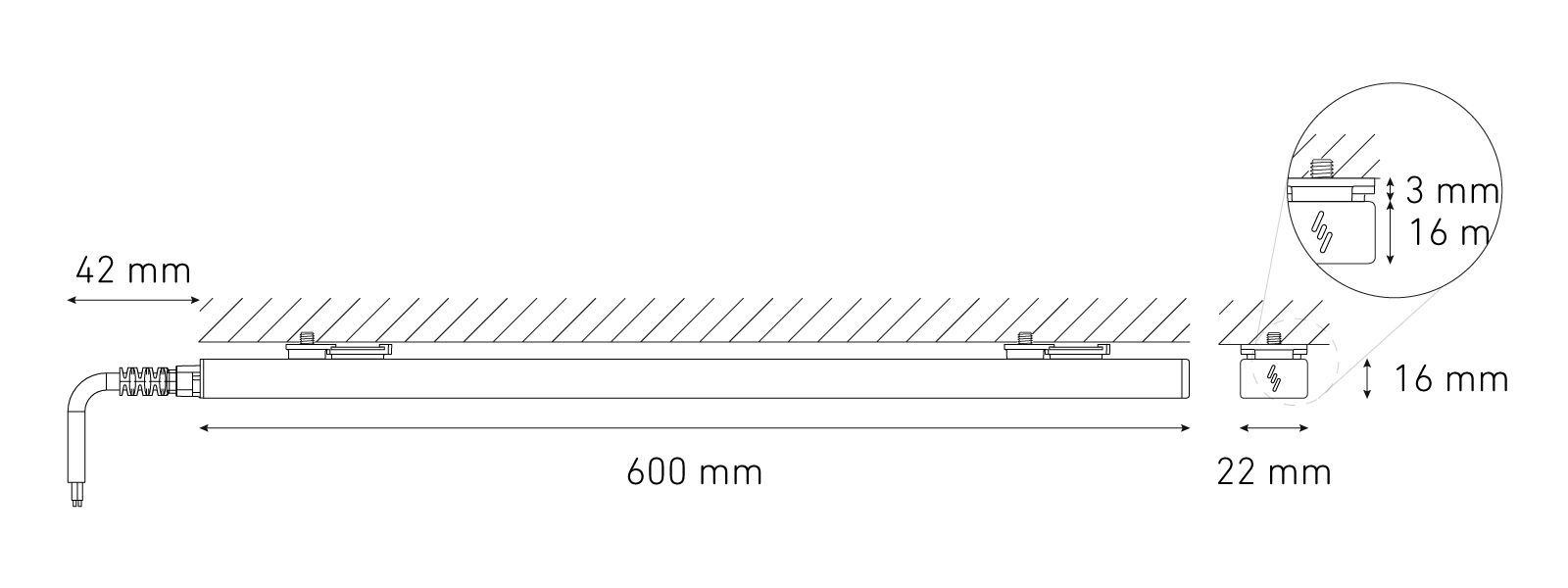 Sobreponer a techo BL FLAT 600 LED SERIE II 4W Magg - Imagen 2