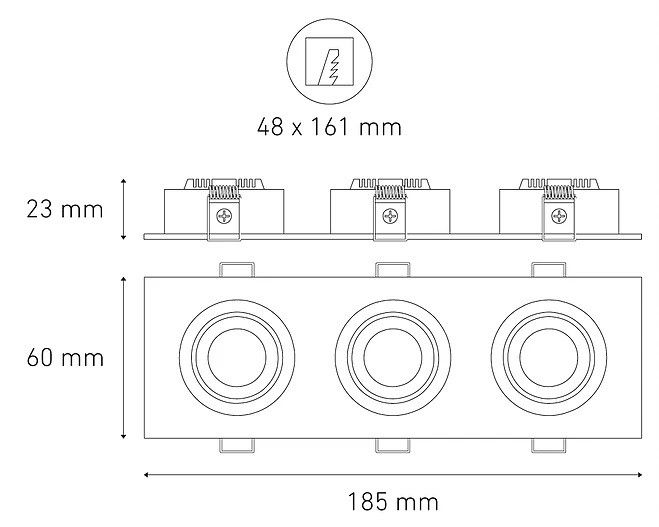 Empotrar a Techo FLASH III PLANO LED 9w Magg - Image 2