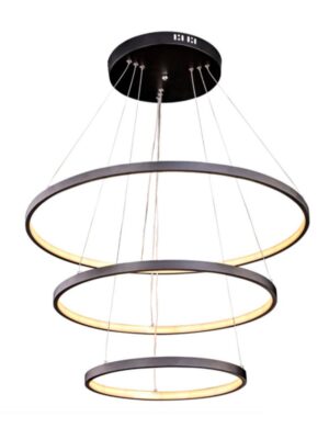 8600763R3CBK Colgante Aros Negro Led 92W 860076/3R/DC/BK
