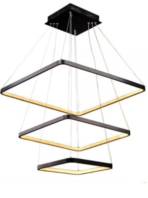 Colgante Cuadros Negro Led 102W 3 cambios de Luz 860076/3S/DC/BK