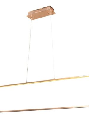 8601001DCGD Colgante Rettangolo dorado rosado Led 42W 3 cambios de Luz 860100/1/DC/GD