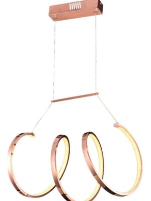 8601743CRG Colgante Spiral Dorado Rosa Led 45W 860174/3C/RG