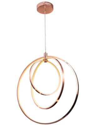 8606043P30KRG Colgante Aros dorado rosa Led 80w 3000k 860604/3P/30K/RG