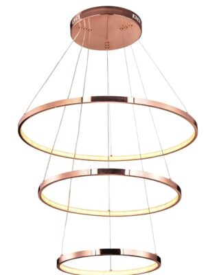 Sofled Colgante Aros DORADO ROSADO Led 92W 3 cambios de color 860076/3R/DC/RG