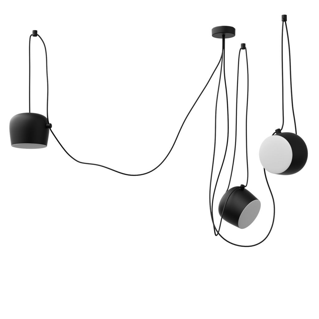 COLGANTE MARCO Q27140-BK NEGRO 3 LUCES