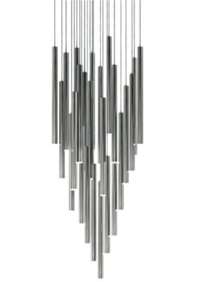 Q30025-CH COLGANTE MINHA Q30025-CH 25 LUCES CROMO