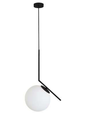 COLGANTE SONNE Q31627-BK NEGRO CRISTAL 25CM OPALINO