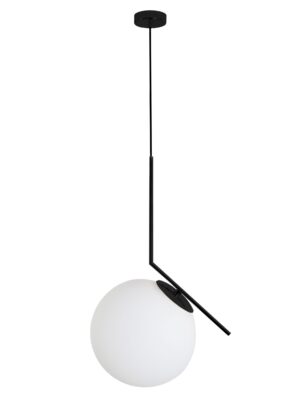 COLGANTE SONNE Q31628-BK NEGRO CRISTAL 30CM OPALINO