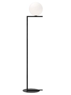 LAMPARA PIE SONNE Q31630-BK NEGRO CRISTAL OPALINO