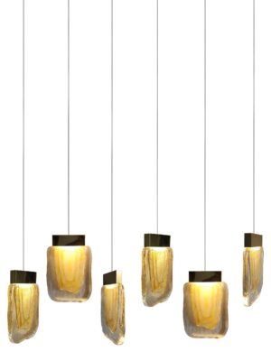 COLGANTE VIVA Q36026-BG ORO/AMBAR LED 24W