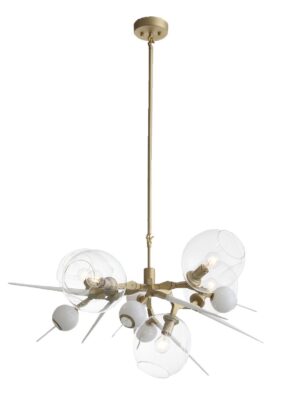 Q48115-GDWH COLGANTE SAKURA Q48115-GD/HW ORO, CRISTAL CLARO Y BLANCO