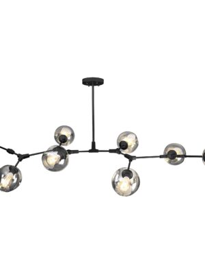 Q16068-BK Sakura Pendant E27 acabado negro mate 8 Luces Q16068-BK