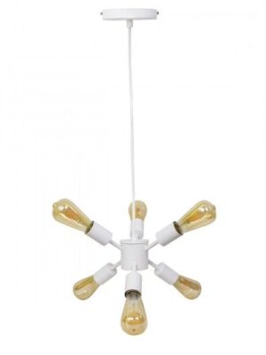 LAMPARA TECHO BLANCO E27 MOD. C2040-6/BL