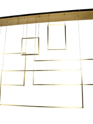 860076A-5-DC-GD Colgante Geometric II DORADO Led 140W 3 cambios de Luz 860076A/5/DC/GD