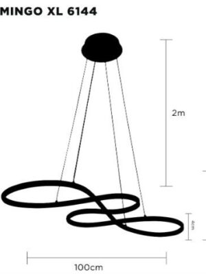 6144-W-1000MM 6144-W-1000MM LAMPARA COLGANTE FLAMINGO XL LED