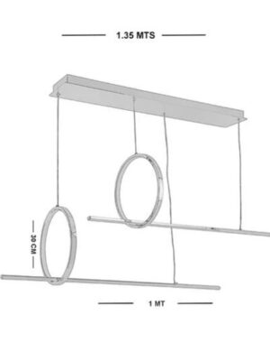 9246-CH LAMPARA COLGANTE ODETTE LED