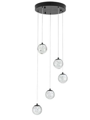 Q28155-BK Q28155-BK LAMPARA COLGANTE SING 5 LUCES LED