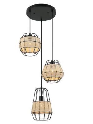 6503RA 6503 RA LAMPARA COLGANTE NATURE 3 LUCES E26