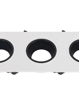 EG-SHELL-D3-DIM EG-SHELL-D3-S7W-DIM EMPOTRADO TECHO ATENUABLE 3 LUCES MR16